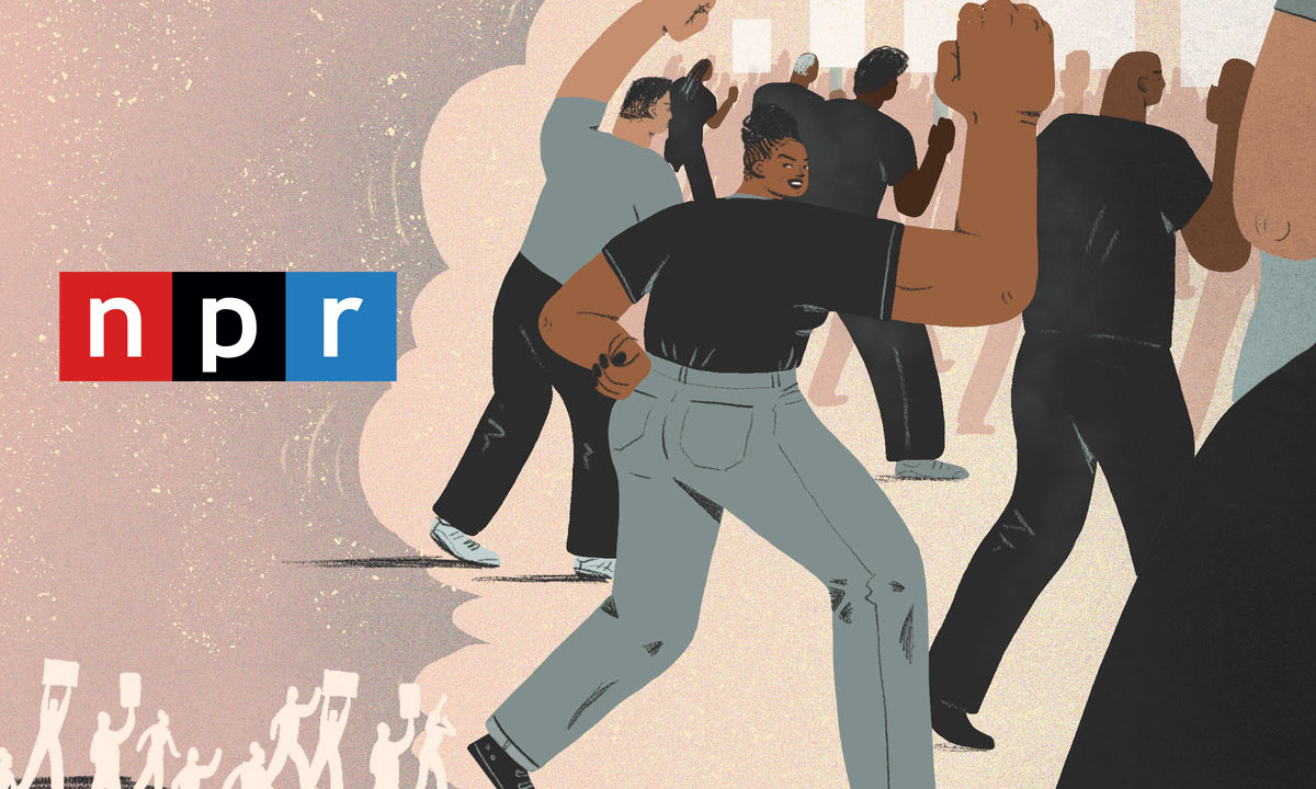 NPR illustration of black people out demonstrating.
