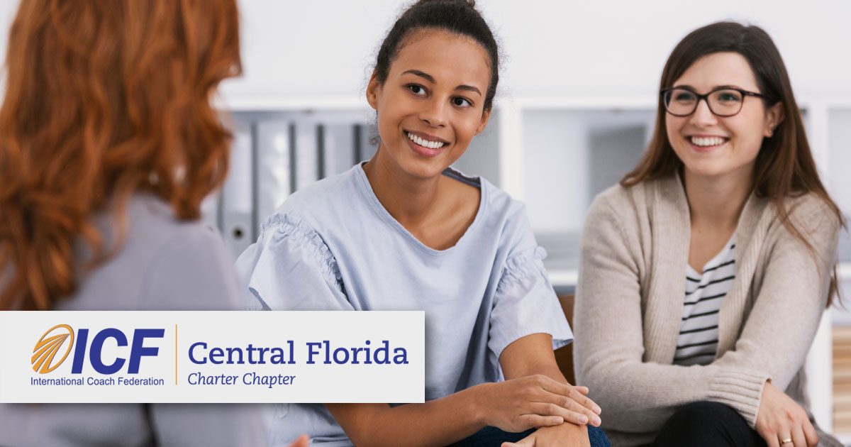 ICF Central Florida members meeting up to discuss coaching and emotional intelligence.