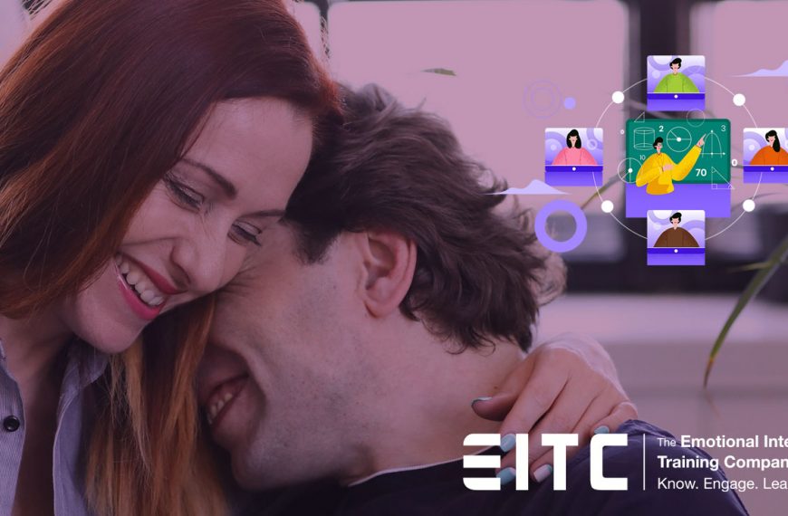 EITC webinar icons float over top of a picture of two people cuddling each other.