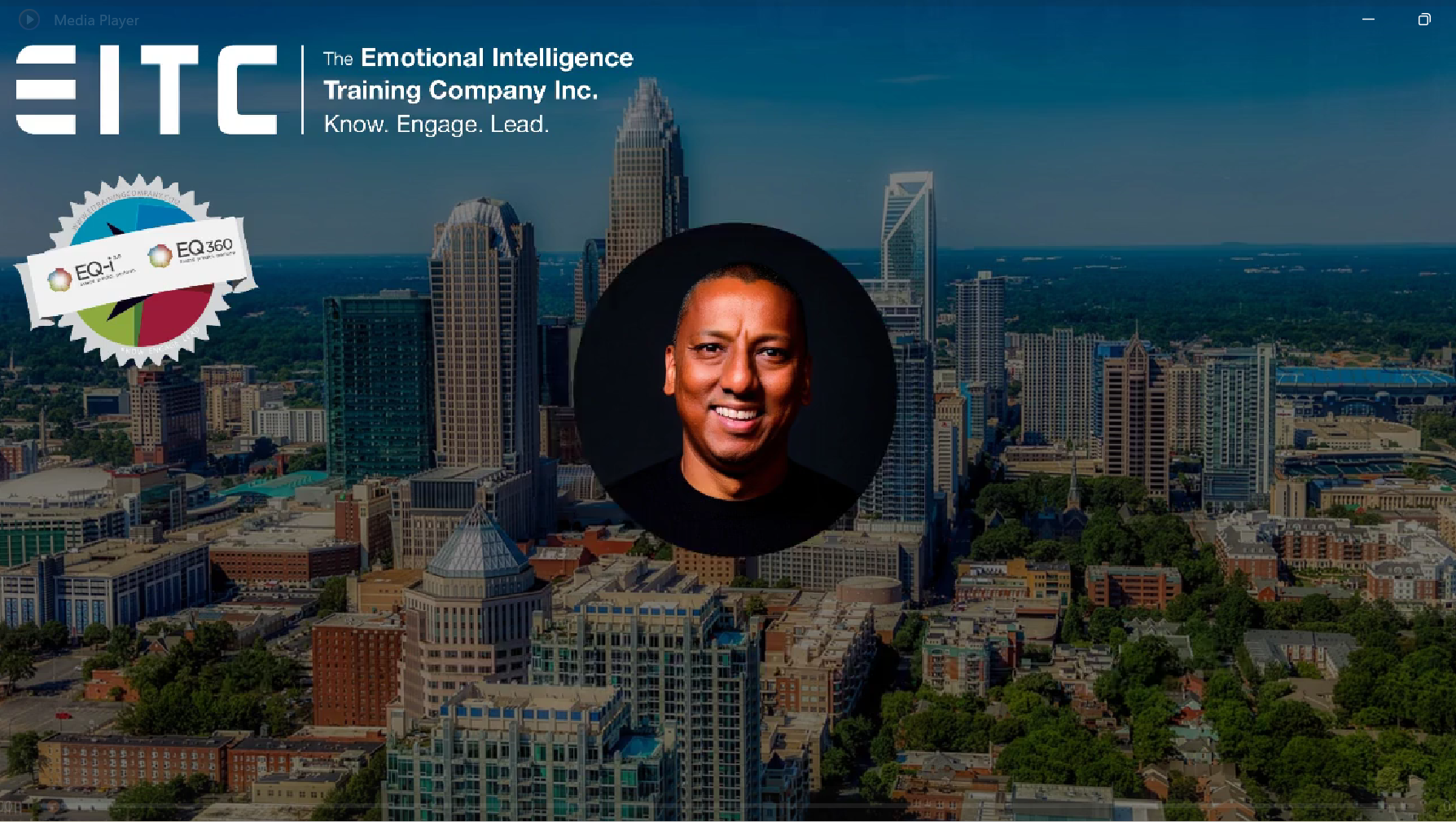 Christopher Wortmann's headshot is centred against a darkened background of a cityscape. The EITC logos are in the top left.